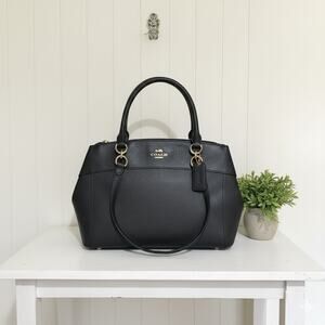 Coach Womens Purse Navy Leather Mini Brooke Carryall Satchel